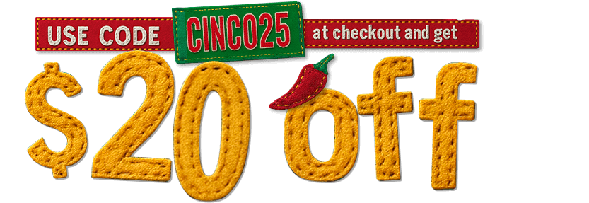 Use code CINCO25 at checkout and get $20 off